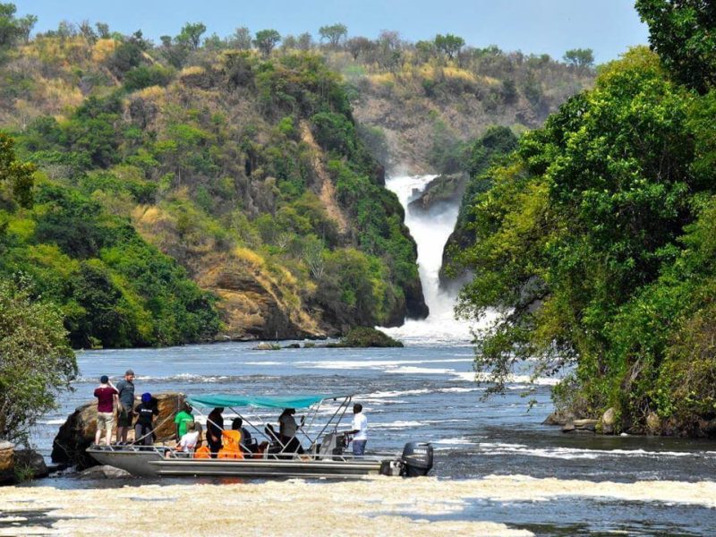 Boat cruise on the Nile River at Murchison Falls National Park